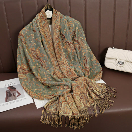 Pashmina-Greenish Gray