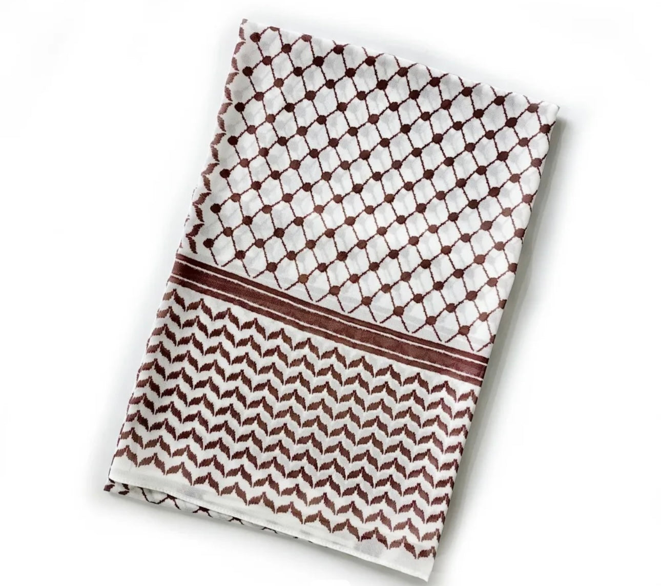 Brown Soft modal Keffiyeh hijab