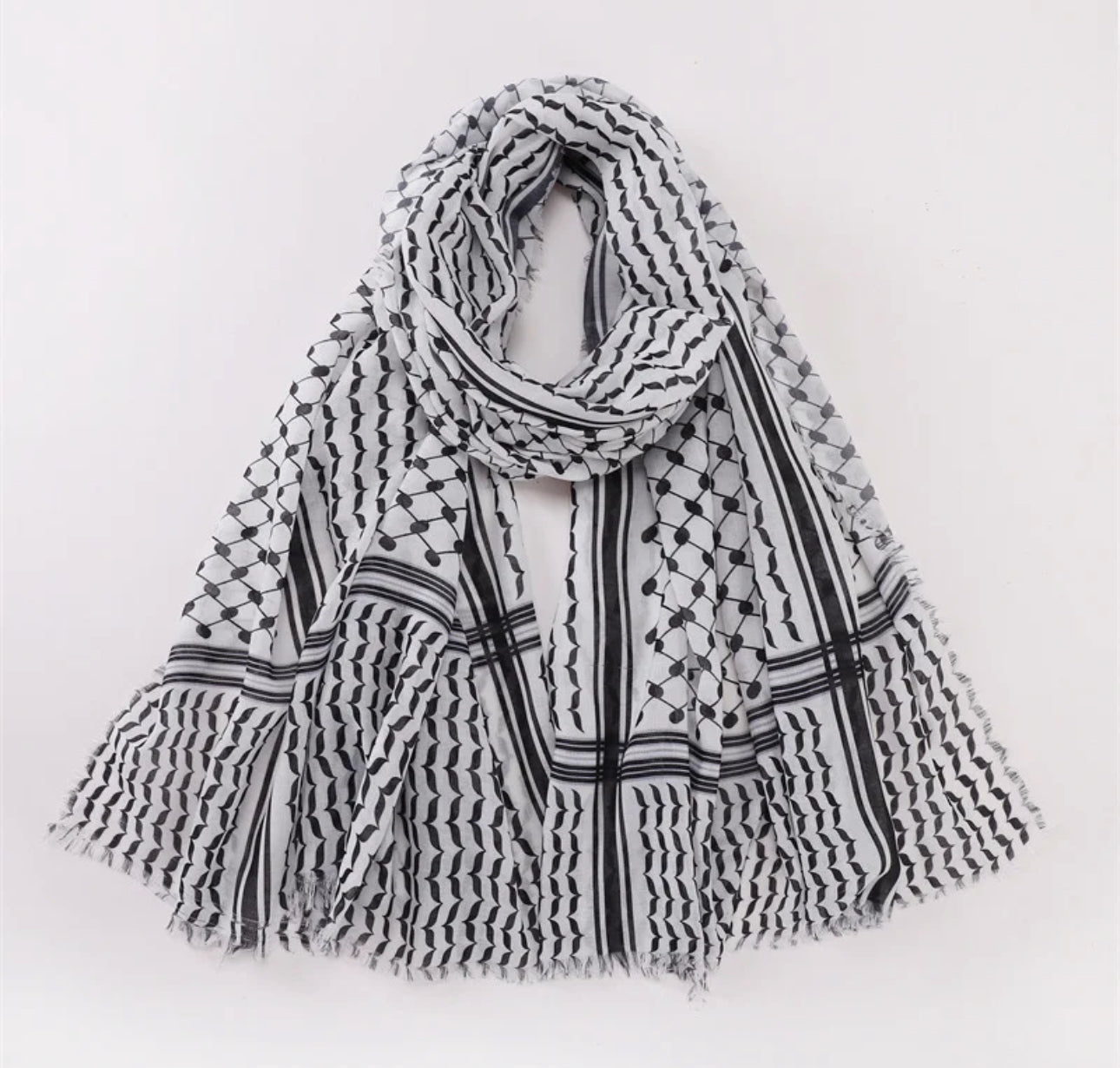 Black Soft modal Keffiyeh hijab