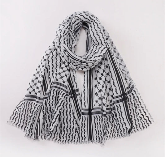 Black Soft modal Keffiyeh hijab