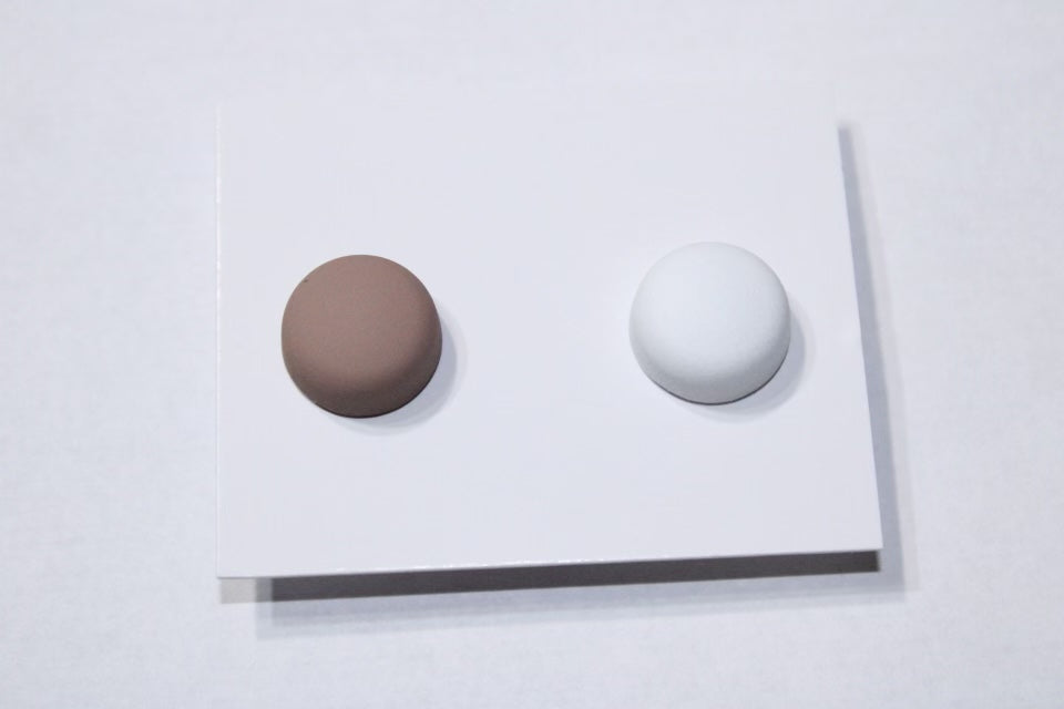 Magnet Pins -  Matte White/Brown