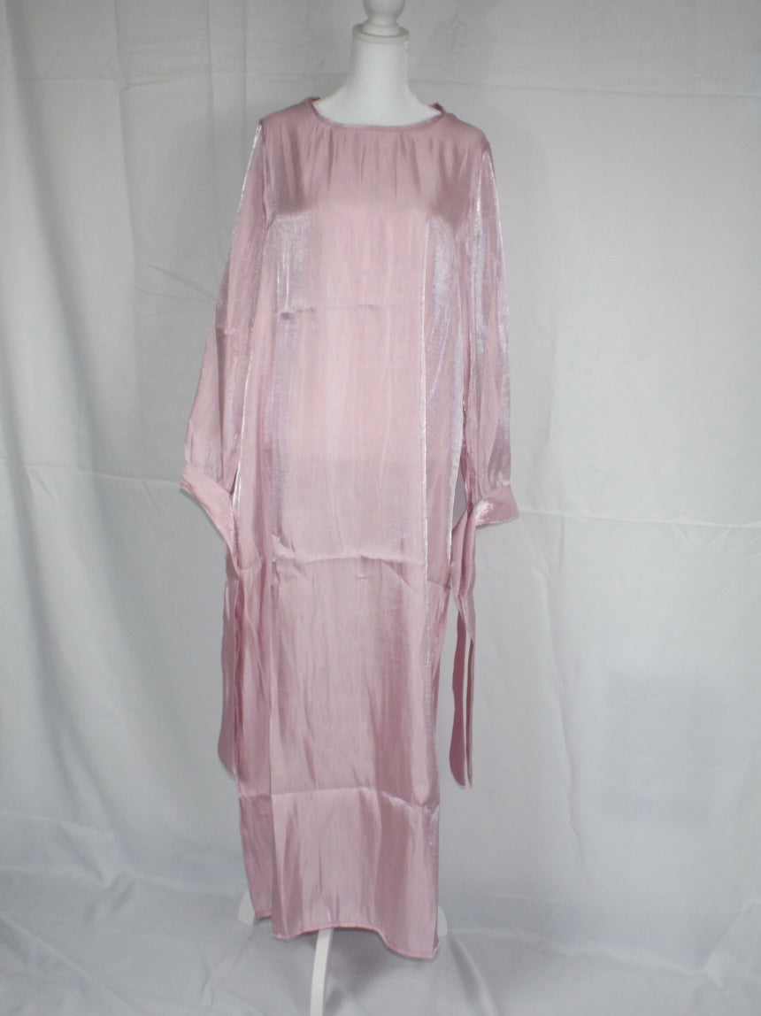 Lul 3 piece abaya set : Light pink