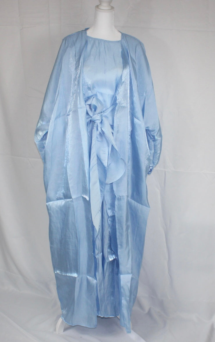 Lul 3 piece abaya set : Light Blue