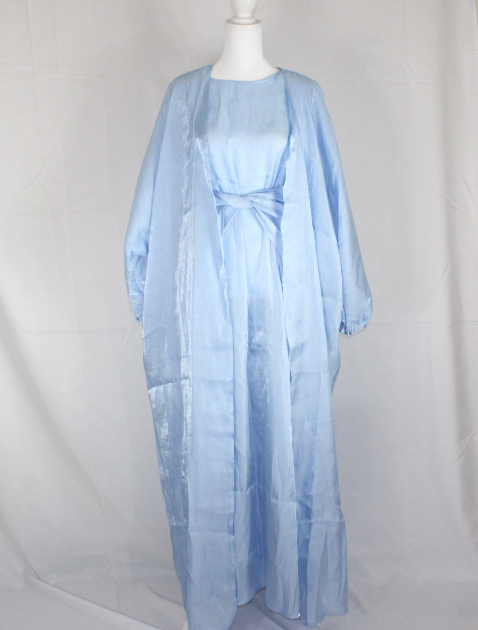 Lul 3 piece abaya set : Light Blue