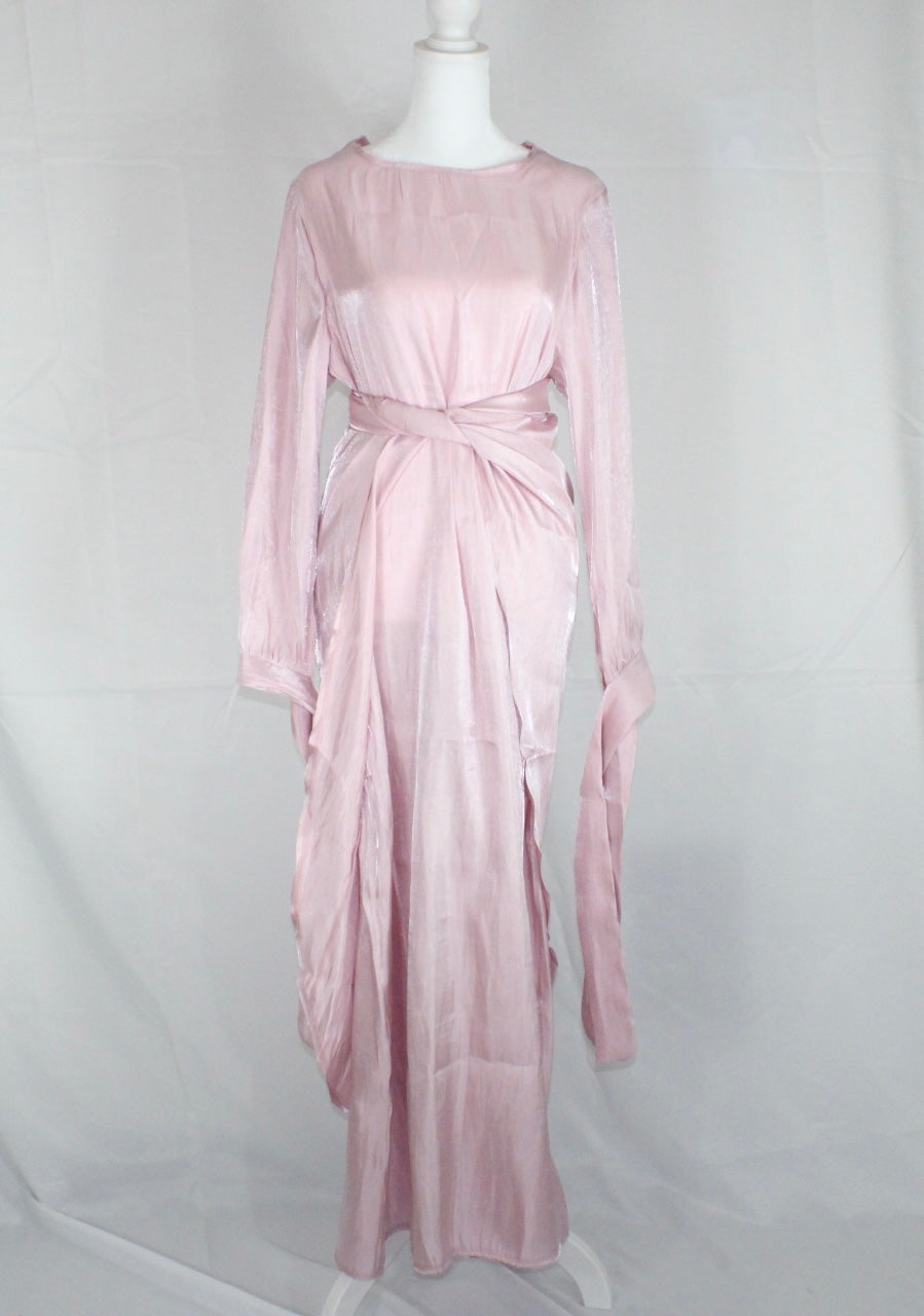 Lul 3 piece abaya set : Light pink