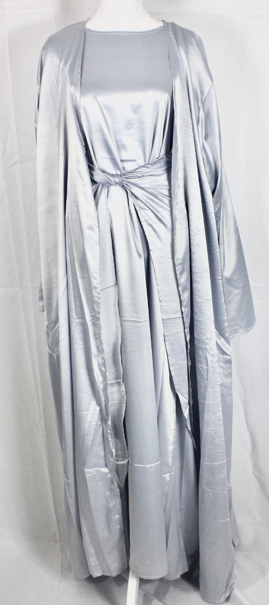 Satin 3 Piece Abaya