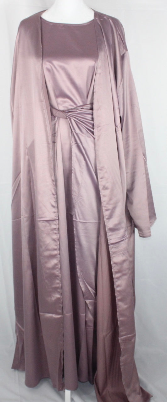 Satin 3 Piece Abaya