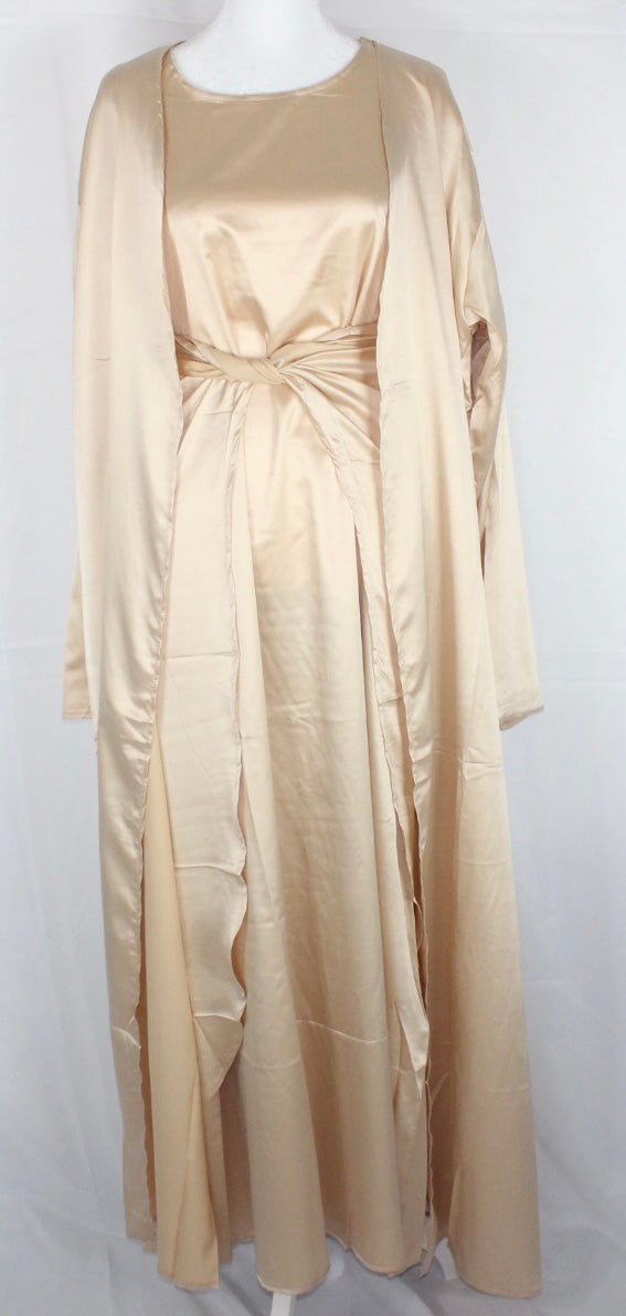 Satin 3 Piece Abaya